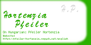 hortenzia pfeiler business card
